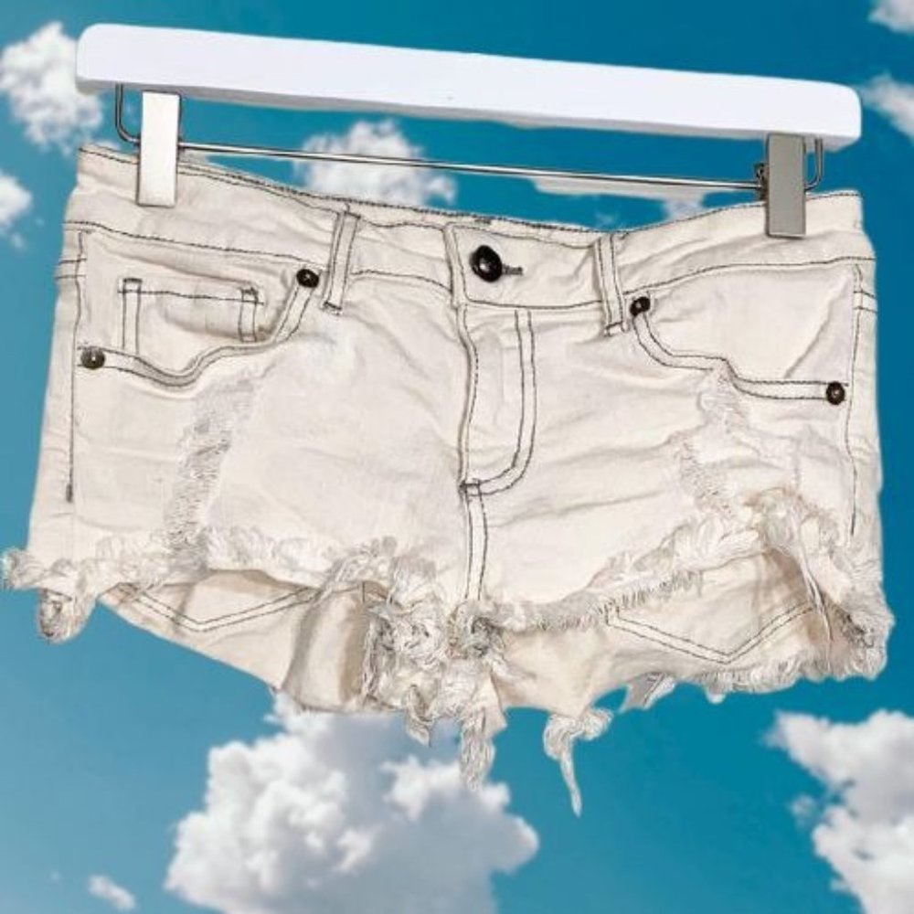 Bullhead Shortie Cut-off Stretch Shorts 5